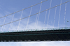 Suspension bridge with joggers