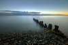 Wooden breakwater - HDR
