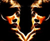 Woman's Face Reflected