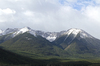 Green and snowy mountains