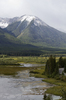 Green mountains and lake