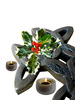 Celtic Cross with holly