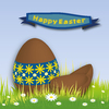 Easter Egg with blue wrap