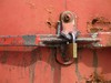 locked rusty door
