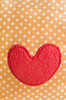 Red applique heart
