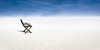 Chair on empty beach