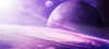 Planet landscape in space