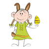 Girl with Easter egg